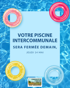 Piscine fermée jeudi 14 mai